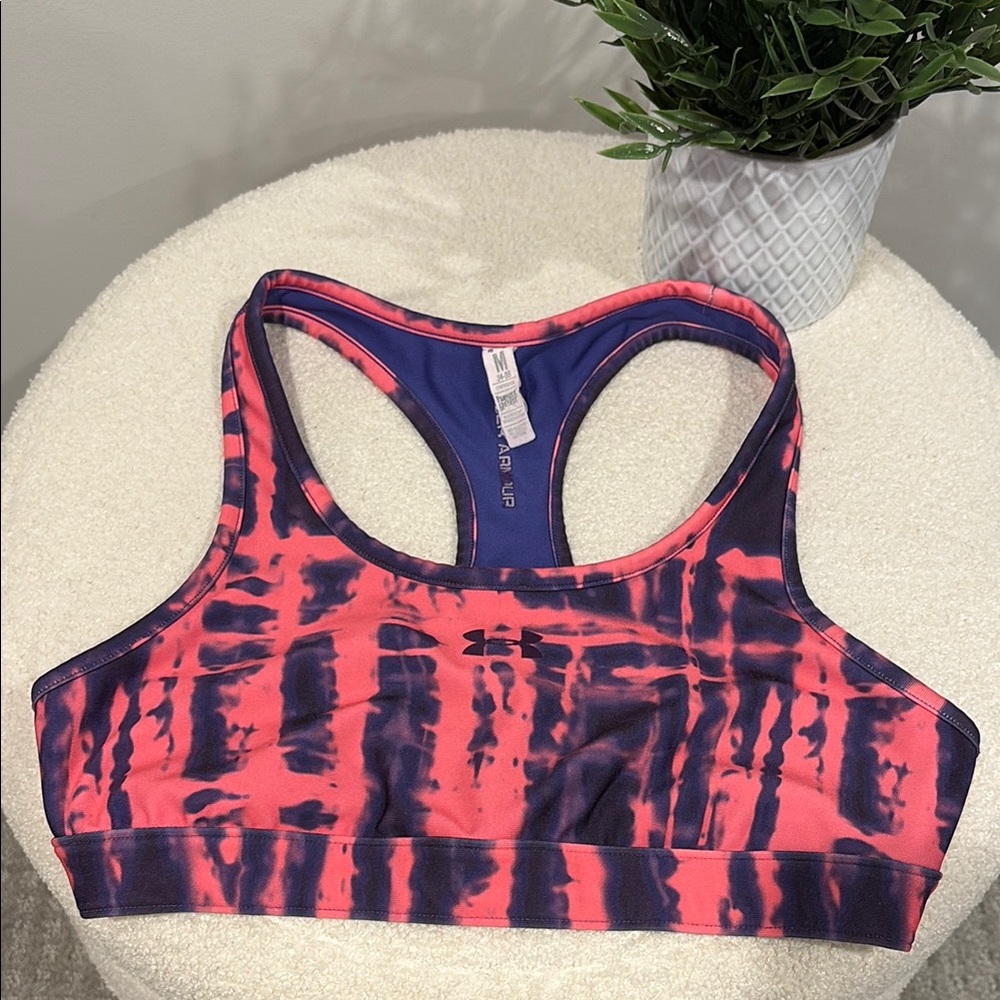 Under Armour Pink and Purple Sports Bra Medium Support